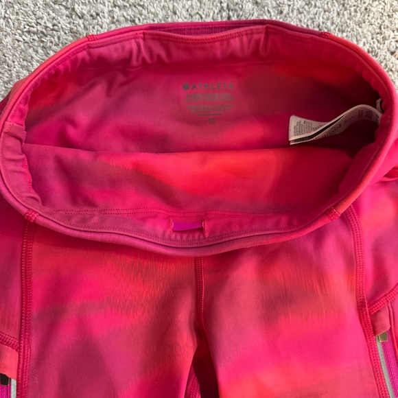 Athleta Rainier Printed Tight Size XS Brilliance Warm Pink Purple 24 x 26 - Picture 5 of 16